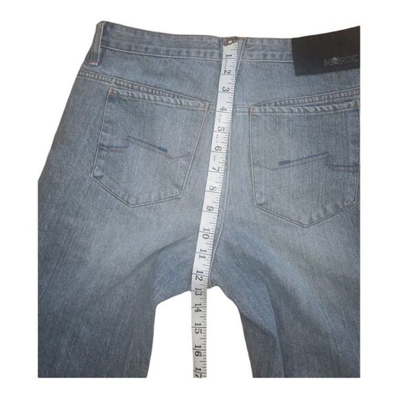 Tony Hawk‎ Shorts Men Sz 30 Denim Regular Blue Mid Length Skater Distressed - Picture 4 of 6